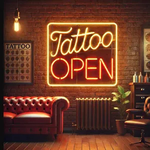 Giá bán buôn Led Neon dấu hiệu cửa hàng tường trang trí hình xăm ánh sáng lên dấu hiệu cửa hàng kinh doanh Logo neon ánh sáng cho cửa hàng quảng cáo - Product Image 1