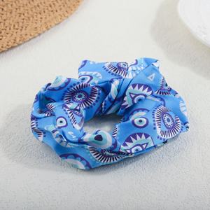 Fashion panas Kustom tag logo ikat rambut elastis Aksesori pita rambut hadiah cetak bulu mata cetak bulu mata scrunchie mata jahat scrunchies - Product Image 5