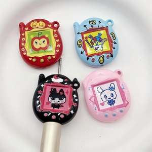 Perles acryliques en vrac à trou central imprimées de personnages de dessins animés SP Crybaby Nan-cy pour la fabrication de lanières de téléphone - Product Image 1