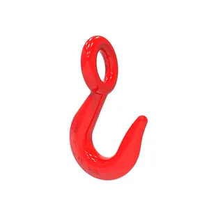 G80 Hook Shenli Rigging G80 Round Reverse Eye Hook / Eye Hook Carbon Steel Powder Plastified Hook