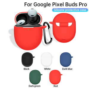 2023 Offre Spéciale pour Google sans fil écouteur Silicone housse de protection pour Google <span class=keywords><strong>Pixel</strong></span> bourgeons Pro étui avec crochet - Product Image 2