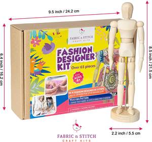 Kit di stilista per ragazze principianti impara a usare modelli di base cucire riprogettare il modello di base per manichino in legno <span class=keywords><strong>da</strong></span> 8.5" - Product Image 1