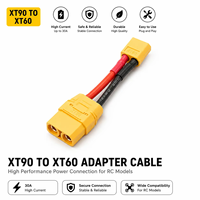 Câble adaptateur XT90 vers XT60 30A DC, connecteur d'affichage LCD pour vélo électrique, fil d'extension d'alimentation ESC, faisceau de charge 14AWG