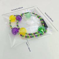 Collier LED lumineux coloré avec grande boule de 3 cm, accessoires d'ambiance pour diverses fêtes, personnalisable et emballé individuellement