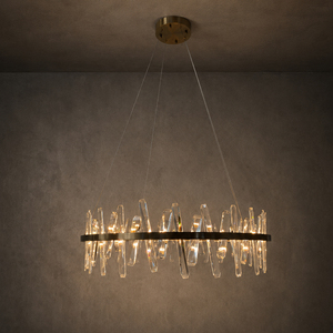 Lustre LED Dimmable en Cristal Rond pour Projet Hôtelier, Villa, Salle à Manger, Hall d'Entrée – Suspension Intérieure Haut de Gamme - Product Image 4