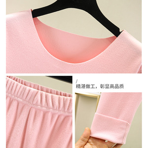 Set di biancheria intima da <span class=keywords><strong>donna</strong></span> termica invernale M-2XL e pantaloni a maniche lunghe spazzolati a doppia faccia e Set di due pezzi - Product Image 6