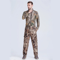 Vêtements de chasse pour hommes, combinaisons de camouflage bionique Ghillie, vêtements de camouflage en roseau, veste et pantalon de chasse, combinaisons de chasse au canard pour l'observation des oiseaux