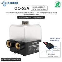 Système de refroidissement liquide pour ordinateur OCOCOO OC-55A à grand débit PWM, réservoir en acrylique POM, pompe de circulation d'eau, ventilateurs de refroidissement