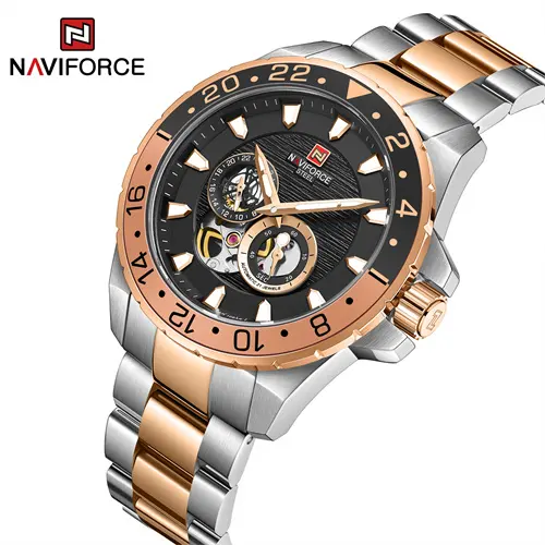 NAVIFORCE-montre-bracelet étanche 1003 s rgb, pour hommes, accessoire mécanique de luxe, avec cadran lumineux, très tendance, 100