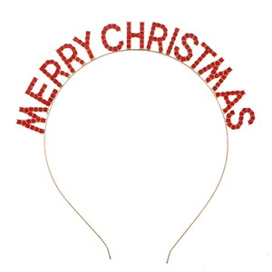 Serre-tête en métal avec lettres Joyeux Noël, décoration festive pour les fêtes, accessoire personnalisé pour fête de Noël pour adultes - Product Image 5