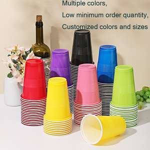 Tasse en plastique jetable de couleur unie tasse de bière de tennis de table tasse de partie de jeu de bière - Product Image 3