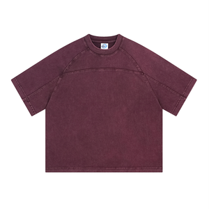 Chất Lượng Cao 100% Cotton Axit Rửa T-Shirt Ngắn Tay Áo Quá Khổ Nặng Cổ Điển Drop Shoulder <span class=keywords><strong>Raglan</strong></span> <span class=keywords><strong>Tee</strong></span> - Product Image 1