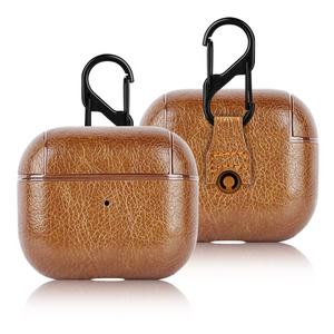 Estuche de Cuero PU de Diseño de Lujo para Auriculares, Tipo Negocios, para AirPod Pro <span class=keywords><strong>2</strong></span> 3 4, Funda Personalizada, <span class=keywords><strong>Mini</strong></span> Estuche de Cuero para <span class=keywords><strong>AirPods</strong></span> - Product Image 5