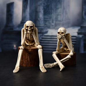 Halloween Skeleton Props Resin Decorations For Indoor Use Durable Skull Ornaments - Product Image 2
