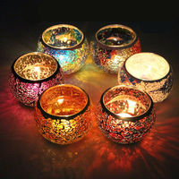 Bougie parfumée créative en cire d'abeille faite à la main, écologique, dans un récipient en verre transparent, pour Diwali et la fête des pères