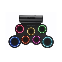Portable Roll-Up Electronic Drum, Kids Beginner Practice Percussion Instrument