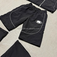 Chaqueta Cortavientos Reflectante Personalizada y Pantalones Deportivos de Nailon con Cremallera Desmontable, Pantalones Cortos de Nailon, Traje Deportivo para Hombre