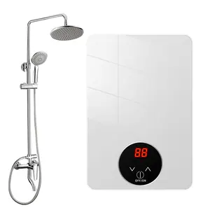 מחמם מים חמים מיידי חכם ללא מיכל OEM נייד עם שליטה ידנית צמוד על הקיר למקלחת חיצונית למטבח