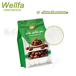 Sacs en plastique personnalisés pour dattes Khalas, 250g 500g, qualité alimentaire, haute barrière, Doypack blanc en PE avec fenêtre transparente, fond plat - Product Image 5