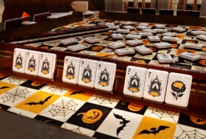 Juego de 160 Fichas de Mahjong Americanas de Acrílico con Grabado Elegante y Espeluznante, Fichas de Mahjong Compactas para Noche de Juegos de Halloween - Product Image 5