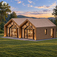 Villa de luxe moderne à structure en acier préfabriquée à montage rapide, maisonnette solaire hors réseau, applications pour bureaux et commerces