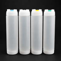 Botol Plastik FIFO Food Grade OEM China 2026, Botol Saus Dua Kepala, Botol Saus Salad Anti Bocor untuk Dapur