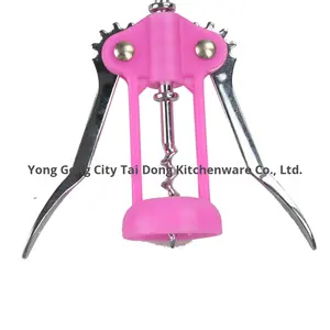 전문 다기능 핑크 아연 합금 날개 코르크 따개 수동 와인 및 맥주 병따개 - Product Image 3