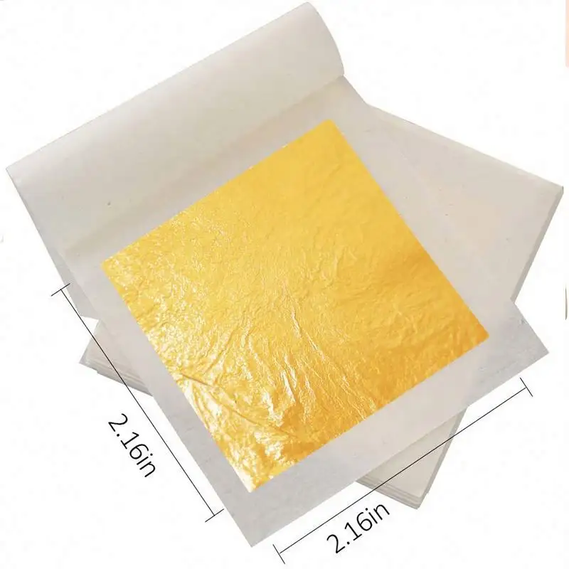 Wholesale Dragon Genuine x 4.33 cm Contain 98% Real Furniture Buddha Words Decoration Gilding Sheets 24 K Gold Foil Leaf
