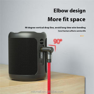 Ingle Bend 3,5mm Cable de audio Bend Computadora Altavoz Auriculares Cable de audio para automóvil - Product Image 4