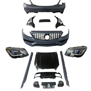 Kits de carrosserie en PP pour <span class=keywords><strong>Benz</strong></span> classe <span class=keywords><strong>C</strong></span> W205 mise à niveau C63 <span class=keywords><strong>AMG</strong></span> pare-chocs avant et arrière jupe latérale - Product Image 1