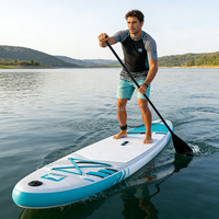SUP gonflable tout-terrain portable en PVC/EVA, finition brossée, 7,9 kg, léger, sûr, prêt pour les lacs, les rivières, le surf, unisexe
