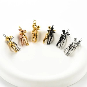 Collier pendentif chic en acier inoxydable pour couple, symbole d'amour élégant, couleur mixte, cadeau de bijoux pour la Saint-Valentin et anniversaire - Product Image 3
