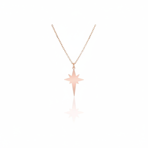 สร้อยคอจี้ดีรูปดาวเหนือสีเงิน925ทำจากตุรกี - Product Image 2