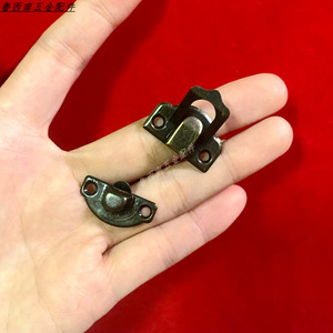 Furniture Lock Ingot Spring Buckle 26x28mm Antique Blue Gold Color Packaging Box Clasp - Product Image 4