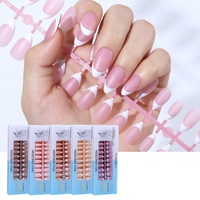 240 Uñas Postizas de Gel Suave Tipo Ataúd Francés, Uñas de Presión en Tonos Nude, Tipo Ataúd, Ballet y Almendra para Extensión