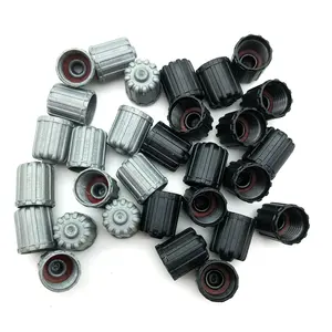 Gray Plastic rubber Tire Valve Stem Caps TPMS Tire Cap