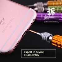 Jeu de tournevis de précision magnétique 5-en-1 avec poignée codée par couleur pour la réparation de téléphones portables, d'ordinateurs portables et d'électronique, personnalisable OEM