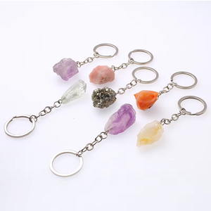 Hot Bán Không Thường Xuyên Pha Lê Keychain Charms Mix Đá Bán Buôn Móc Chìa Khóa Chữa Bệnh Pha Lê Vòng Chìa Khóa - Product Image 4