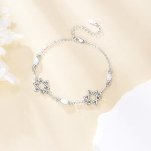 925 sterling Silver Star Of <span class=keywords><strong>David</strong></span> Charm Bracelet trang sức tôn giáo quà tặng cho phụ nữ và trẻ em - Product Image 2
