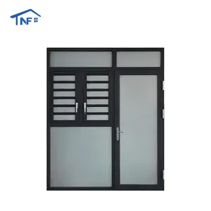 Personalizado Principal de Seguridad de metal louver diseño de puertas de persiana de aluminio puerta abatible