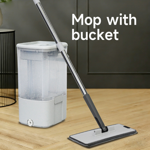 Sistema di lavaggio intelligente con secchio a doppio scomparto per <span class=keywords><strong>la</strong></span> separazione dell'acqua, mocio piatto in microfibra autopulente: nessun lavaggio nel fango. - Product Image 2