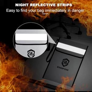 CUSTOM Lockable 38.1cm X 27.9cm Fireproof <b>Document</b> Pocket Waterproof Money Pocket with Reflective Strips Fireproof <b>Bags</b> - Product Image 5