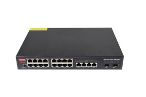 สวิตช์อีเธอร์เน็ตแบบไม่มีการจัดการ Gigabit 16 พอร์ต POE พร้อมพอร์ตอัปลิงค์ Gigabit RJ45 จำนวน 4 พอร์ต และพอร์ต SFP 1000M จำนวน 2 พอร์ต รองรับ POE 48V 300W พร้อมระบบตรวจจับอัจฉริยะ - Product Image 3