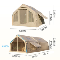 Nouvelle tente de camping gonflable Oxford en toile quatre saisons 2025, grande capacité, ouverture rapide automatique, installation facile pour usage extérieur