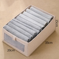 Boîte de rangement pour armoire de chambre à coucher, lavable, pliable, empilable, avec fenêtre transparente, organisateur de vêtements, draps de lit