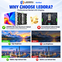 LEDORA Processeur vidéo complet avec flight case 7680Hz 5000nits IP65 Mur vidéo LED de location P3.91 Garantie 5 ans HDR10 Touring