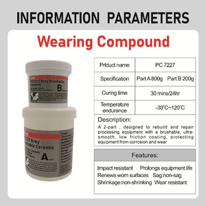 High Quality Two-Part PC 7227 Coating Ceramic <strong>Beads</strong> 30mins Initial Curing for Repairing Rebuilding <strong>Processing</strong> <strong>Equipment</strong> - Product Image 2