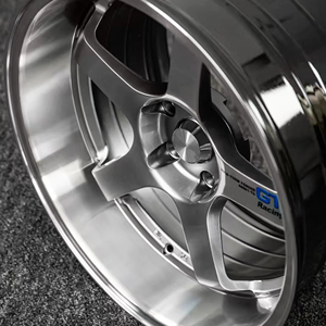 Jante de voiture en alliage Ultra Deep Lip Silver GT Racing Flow Formed Casting Polished Edge 15 16 17 18 pouces 4X100 5X100 5X114.3 - Product Image 1