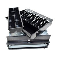 C330-48T POS Metal Tepsili Para Çekmecesi RJ11 12V POS Sistemi Uyumlu 4 Bölmeli Dayanıklı Toz Boyalı Para Kutusu