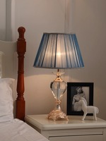 Lampe de table LED en cristal nordique américaine HJ HOME, moderne, simple, luxueuse, chaude, pour chambre à coucher, chevet, bureau